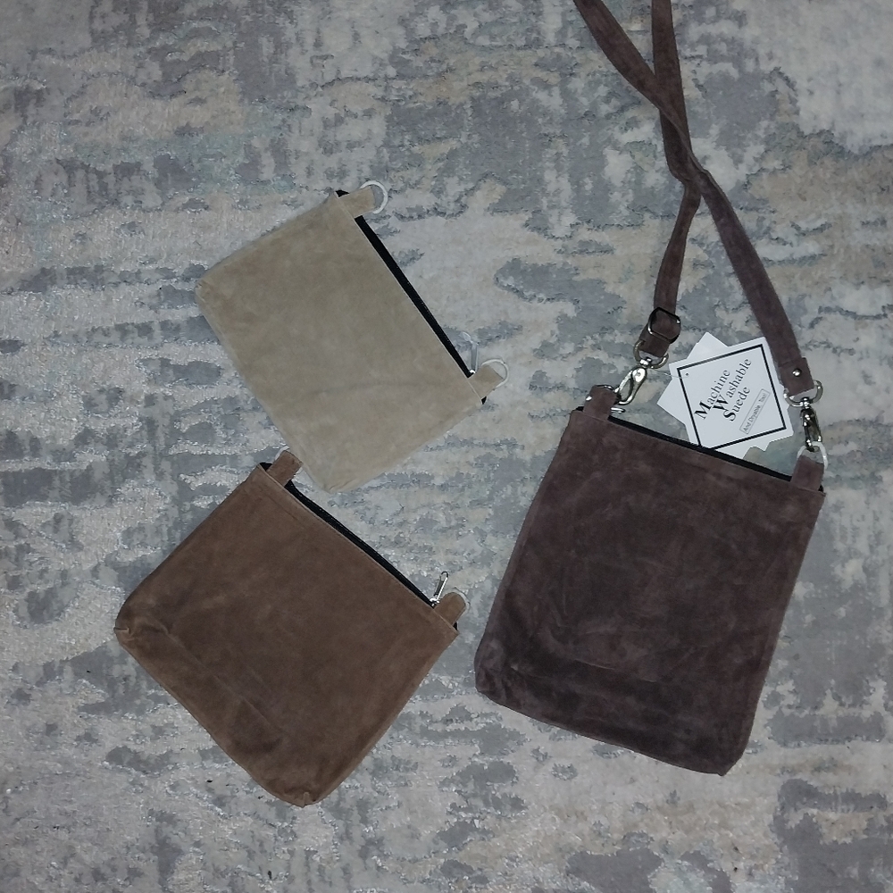 Brown Suede Purse Set - Picture 4 of 8